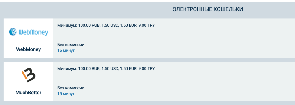 Пополнение и вывод средств с депозита 1xBet